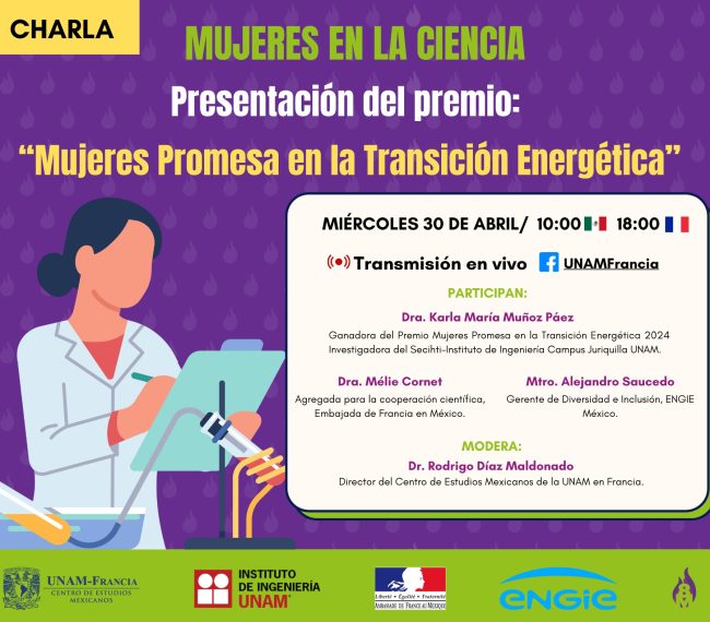 Cartel Conferencia Mujeres promesa en Transición Energética 2025 Cartel Conferencia Mujeres promesa en Transición Energética 2025